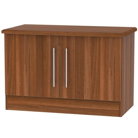 Sherwood - Low 2 door Storage Unit - Noche Walnut Finish