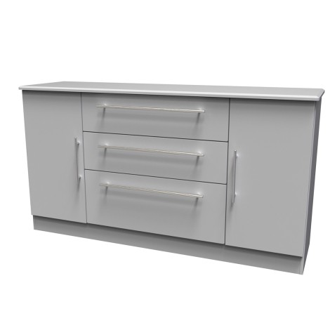 Sherwood - 2 Door 3 Drawer Storage Unit - Grey Matt Finish