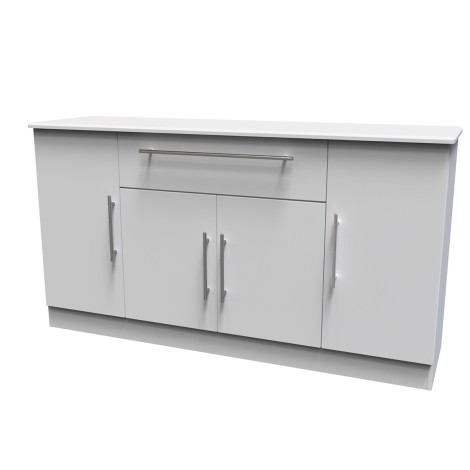 Sherwood - Wide 2 Door 3 Drawer Storage Unit - Grey Matt Finish