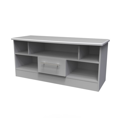 Sherwood - Open TV Unit - Grey Matt Finish