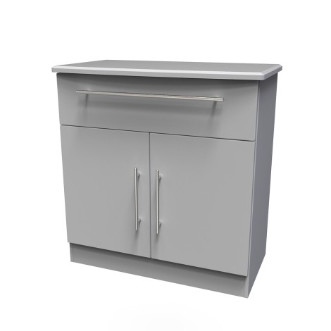 Sherwood - 2 Door 1 Drawer Storage Unit - Grey Matt Finish