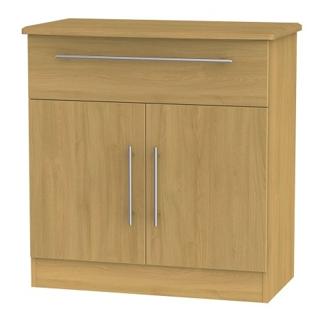 Sherwood - 2 Door 1 Drawer Storage Unit - Modern Oak Finish