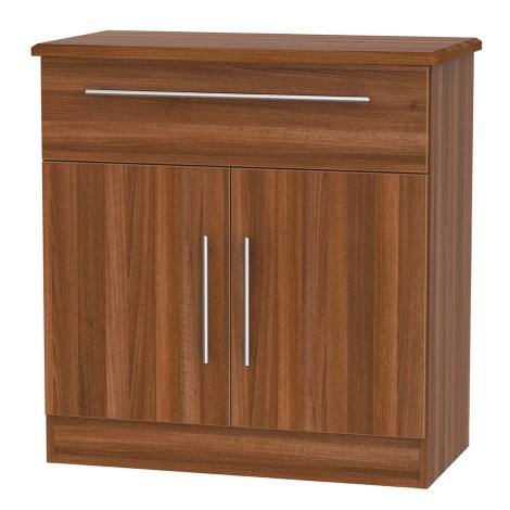 Sherwood - 2 Door 1 Drawer Storage Unit - Noche Walnut Finish