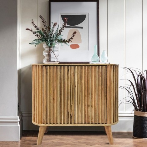 Slated Mango 2 Door Small Sideboard