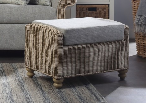 Desser - Samford - Natural Wash - Cane Footstool