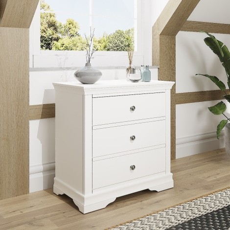 Blenheim Painted White - 3 Drawer Chest