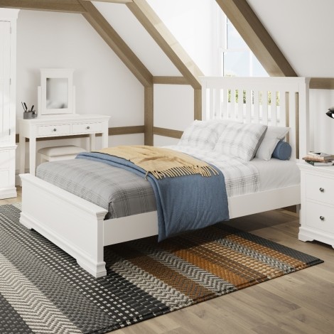 Blenheim Painted White - 4'6" Double Bed Frame
