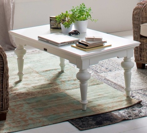 Provence - Pure White Painted - Painted Rectangular Coffee Table
