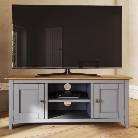Taberno Large 2 Door TV Unit - Dove Grey