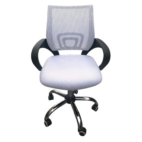 Tate - Mesh Back - Swivel Office Chair - White - Chrome Base With Caster Wheels