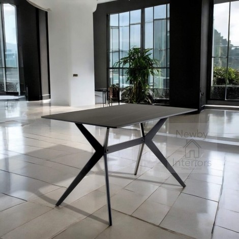 Sintered Stone Black Dining Table (120cm)