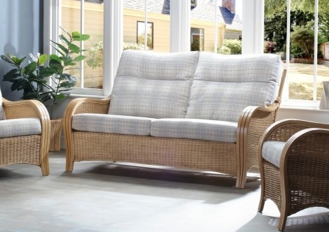 Desser - Turin - Light Oak - Cane 3 Seater Sofa