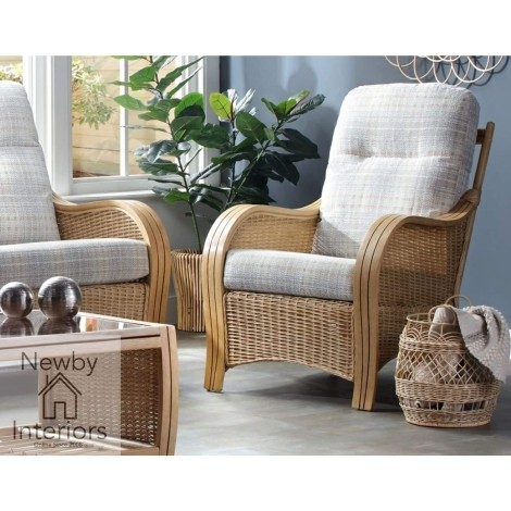 Turin Armchair Light Oak Rattan