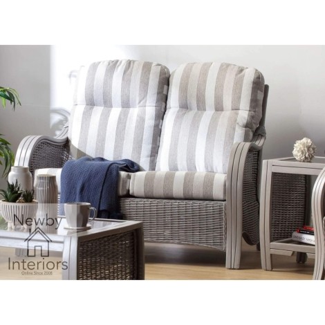 Turin 2 Seater Sofa Grey Wash Rattan