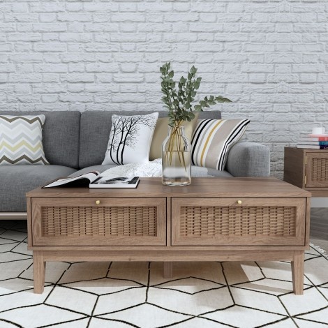 Bordeaux - Rattan and Wood - Coffee Table