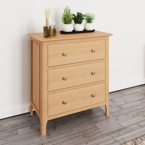 Natalie Light Oak - 3 Drawer Chest