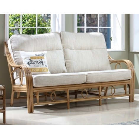 Desser - Madrid - Light Oak - Cane 3 Seater Sofa