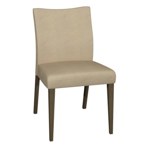 Kristen - 2x Oak & Light Weathered Oak Upholstered Ivory Bonded Leather Dining Chair