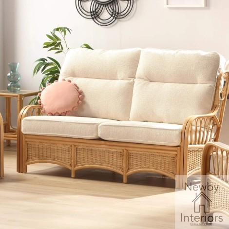 Vale 3 Seater Sofa Light Oak Rattan