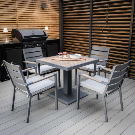 Vancouver 4 Seat Square Dining Set