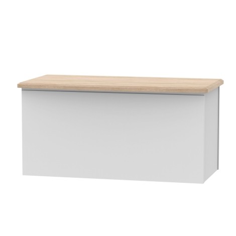 Victoria - Grey Matt with Riviera Oak Top Blanket Box