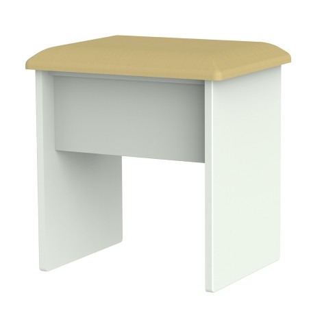 Victoria - Grey Matt with Riviera Oak Top Dressing Table Stool / Vainty Stool