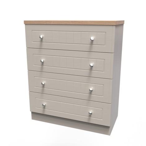 Vienna - Kashmir Ash with Bardolino Oak Top Chest of 4 Drawers