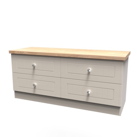 Vienna - Kashmir Ash with Bardolino Oak Top 4 Drawer Bed Box