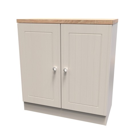 Vienna - Kashmir Ash with Bardolino Oak Top 2 Door Cabinet