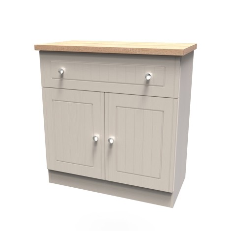 Vienna - Kashmir Ash with Bardolino Oak Top 2 Door 1 Drawer Sideboard