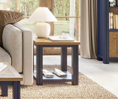Splash of Blue Lamp Table VTTB10A