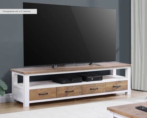 Splash of White Large Widescreen Television cabinet VTTW09B