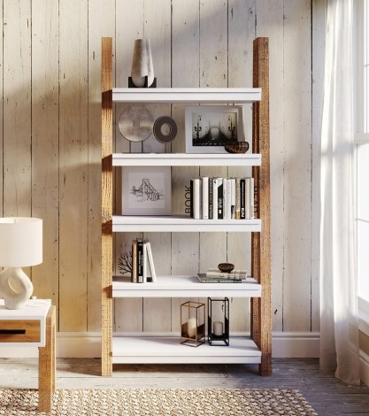 Trinity - Reclaimed - Large - Open Bookcase - 5 Shelves