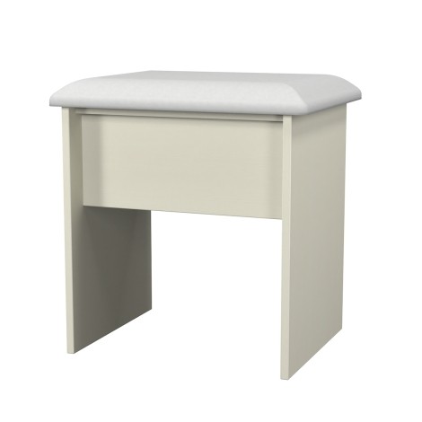 Warwick - Cream Ash with Modern Oak Top Dressing Table Stool / Vainty Stool