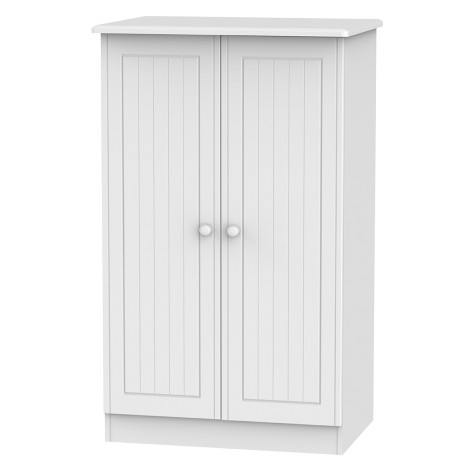 Warwick - White Matt 2 Door Double Plain Midi Wardrobe