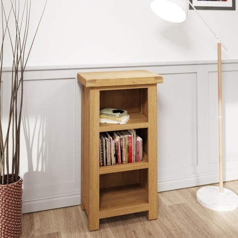 Colton Medium Oak -  Narrow Bookcase