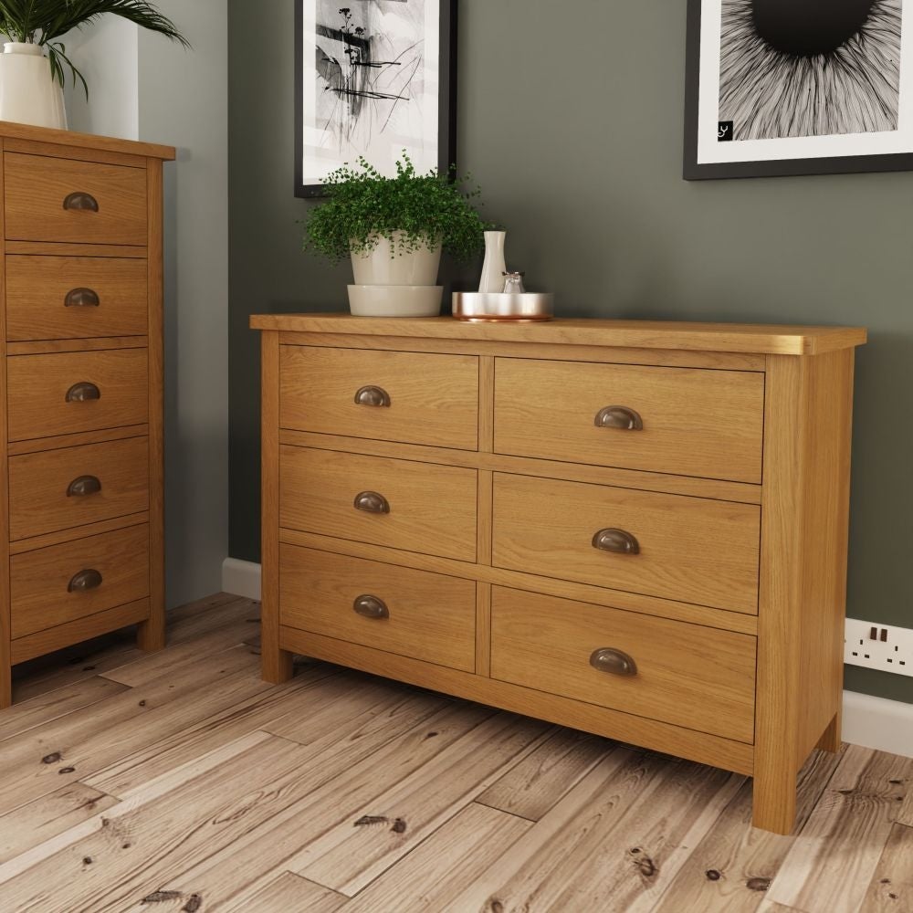 Royal Rustic Oak - 6 Drawer chest