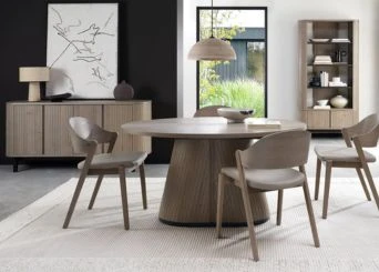 Vega Grey Oiled Oak & Peppercorn Dining
