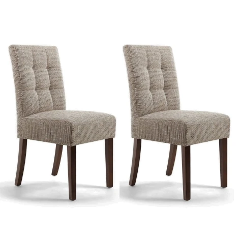 Moseley Waffle Tweed Oatmeal with Walnut Legs (Pair)