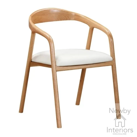 AND-111 - 2x Anders Oak Framed Curve Back Dining Chair with Woven Seat