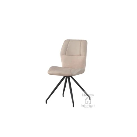 DC04-TP-MNK - 2x Taupe Faux Leather Swivel Dining Chair