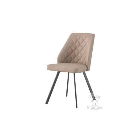 DC1701-TP - 2x Taupe PU Leather Dining Chair