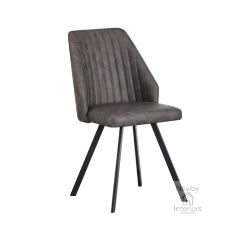 DC5185-LGD - 2x Light Grey PU Leather Dining Chair