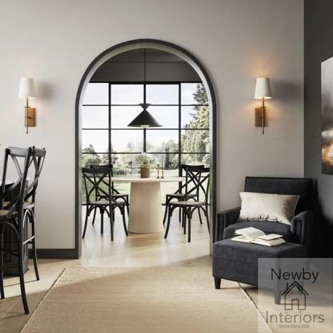 FITBLACHA - 2x Fitzroy Black Wooden X Back Dining Chair with Natural Cane Seat