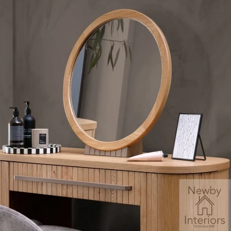 3052-17 - Vega Knotty Oak & Weathered Oak Vanity Mirror