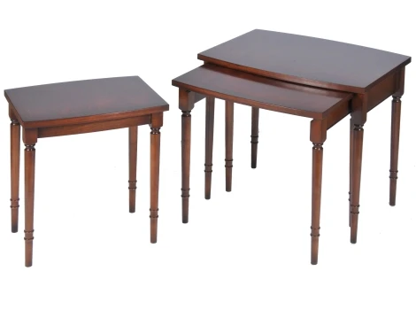 Antique Reproduction - Nest Of Tables Barrel Top 