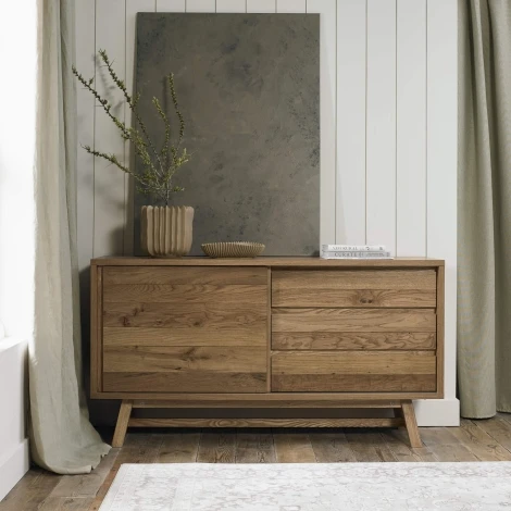 6049-15 - Camden Rustic Oak Wide Sideboard
