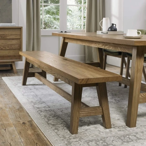 6049-60 - Camden Rustic Oak Large Bench