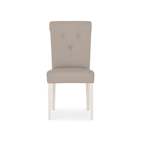 Montreux Soft Grey Upholstered Chair - Grey Bonded Leather (Pair)