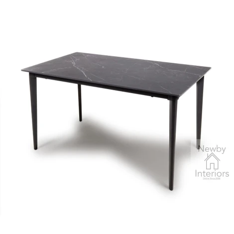 Amalfi Black Marble Effect 1.4m Medium Dining Table
